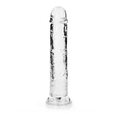 Realistischer Dildo gerade mit Saugnapf Transparent 23 cm