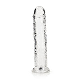 Realistischer Dildo gerade mit Saugnapf Transparent 23 cm