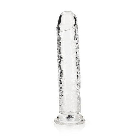 Realistischer Dildo gerade mit Saugnapf Transparent 23 cm