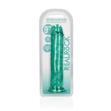 Realistischer Dildo gerade mit Saugnapf Transparent Grün 23 cm