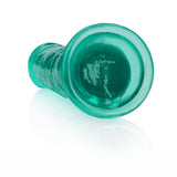 Realistischer Dildo gerade mit Saugnapf Transparent Grün 23 cm