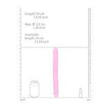 Doppeldildo Crystal Clear Transparent Rosa 34 cm