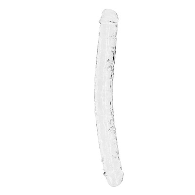 Doppeldildo realistisch Transparent 34 cm