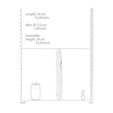 Doppeldildo realistisch Transparent 34 cm