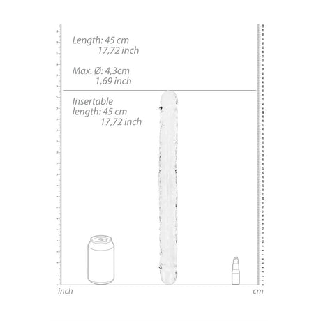 Doppeldildo Crystal Clear Transparent 45 cm