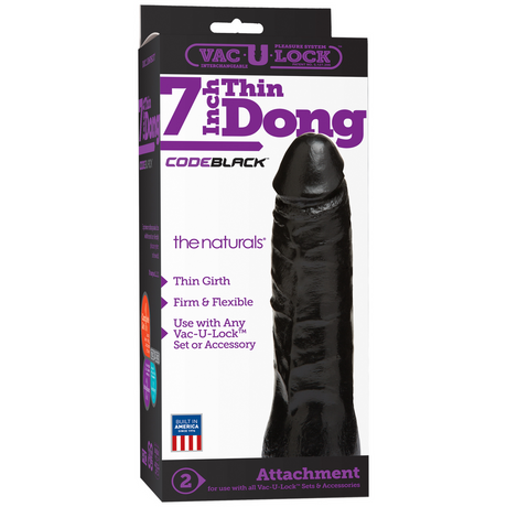 Dildo CodeBlack schmal Schwarz 18,8 x Ø 3,8 cm