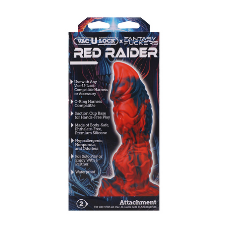 Fantasie-Dildo Roter Räuber Schwarz/Rot 17,8 x Ø 6,4 cm