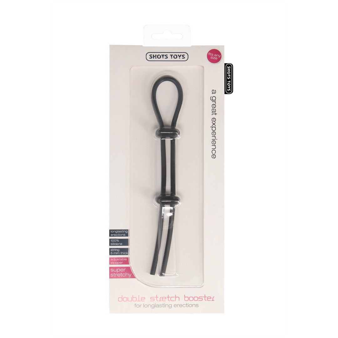 Penisring Double Stretch Booster Schwarz