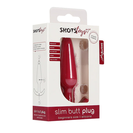 Analplug schlank für Einsteiger Rot