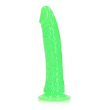 Realistischer Dildo schlank mit Saugnapf Nachtleuchtend 18 cm