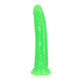 Realistischer Dildo schlank mit Saugnapf Nachtleuchtend 20 cm