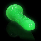Realistischer Dildo schlank mit Saugnapf Nachtleuchtend 20 cm