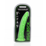 Realistischer Dildo schlank mit Saugnapf Nachtleuchtend 22,5 cm