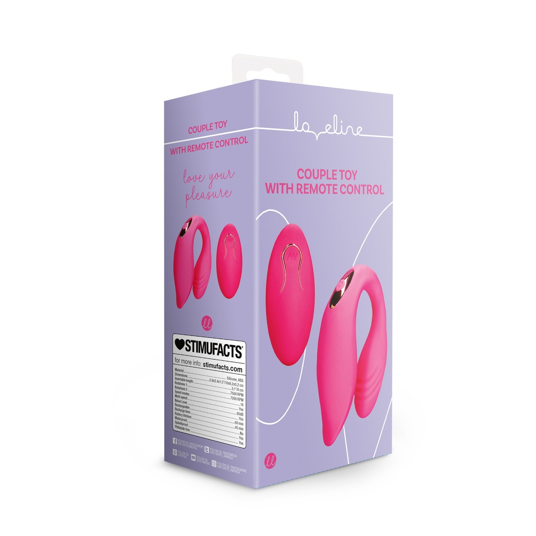 Paar-Vibrator mit Fernbedienung Rosa