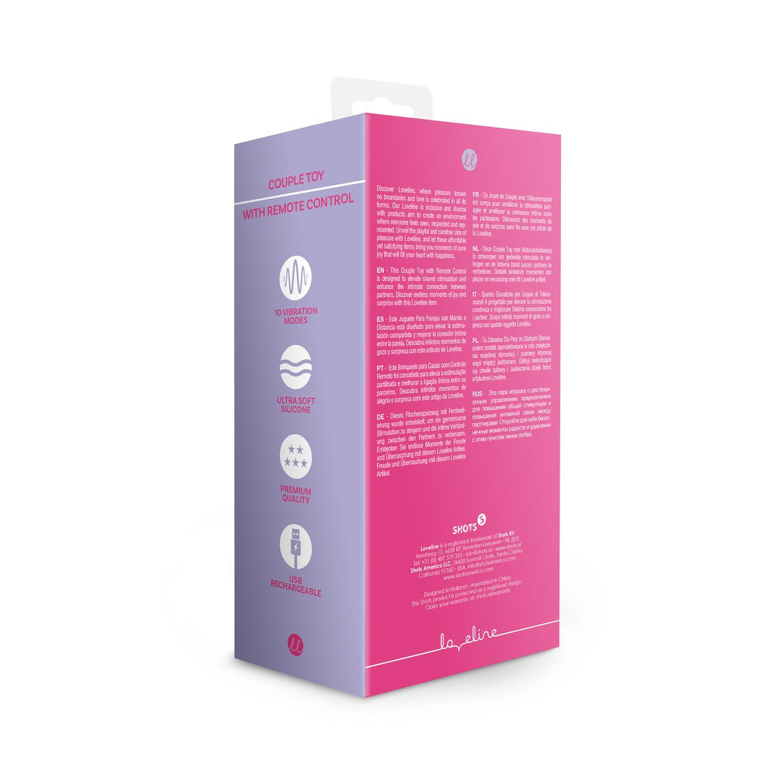 Paar-Vibrator mit Fernbedienung Rosa