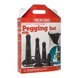 Pegging-Set Silikon Schwarz 16,5 x Ø 3,8 cm