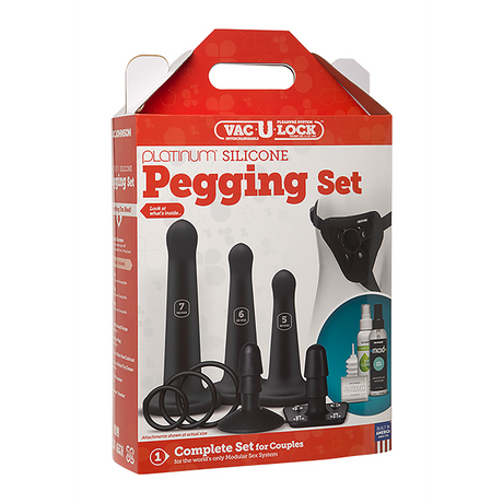 Pegging-Set Silikon Schwarz 16,5 x Ø 3,8 cm – Ansicht 2
