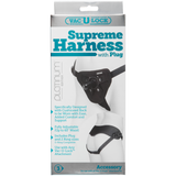 Analplug mit Harness Supreme Schwarz 26,4 cm