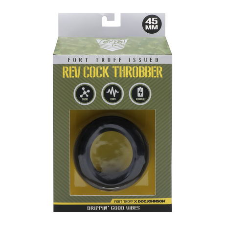 Penisring Rev Throbber mit Vibration Schwarz