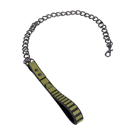 Halsband mit Leine taktisch Schwarz/Grün 48,3 x Ø 4,5 cm – Ansicht 5