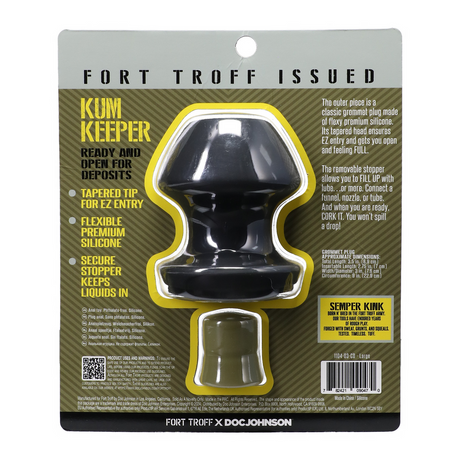 Analplug Kum Keeper groß Schwarz 6,9 x Ø 7,1 cm – Ansicht 3