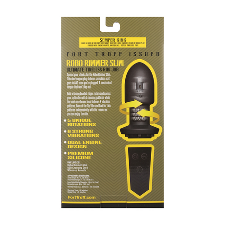 Analvibrator Robo Rimmer Slim mit Fernbedienung Schwarz 10,7 x Ø 4,8 cm – Ansicht 3