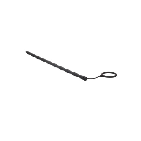 Penisring-Set aus Silikon mit Plug Schwarz