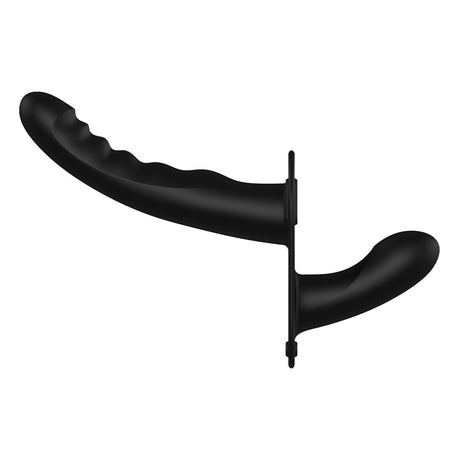 Strap-on mit Doppelvibration und Akku verstellbar Schwarz