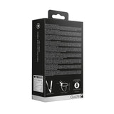 Strap-on aus Silikon gerippt mit Vibration und Akku verstellbar Schwarz