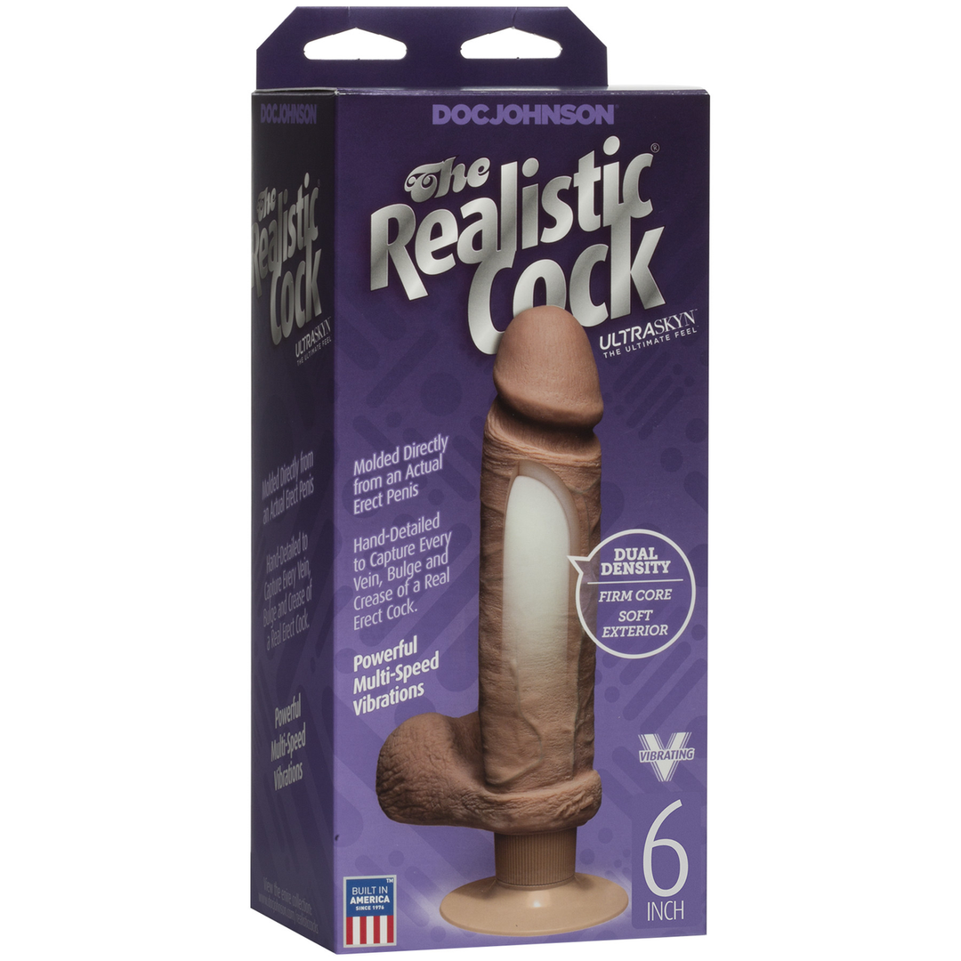 Realistischer Vibrator Braun 16,5 x Ø 4,3 cm