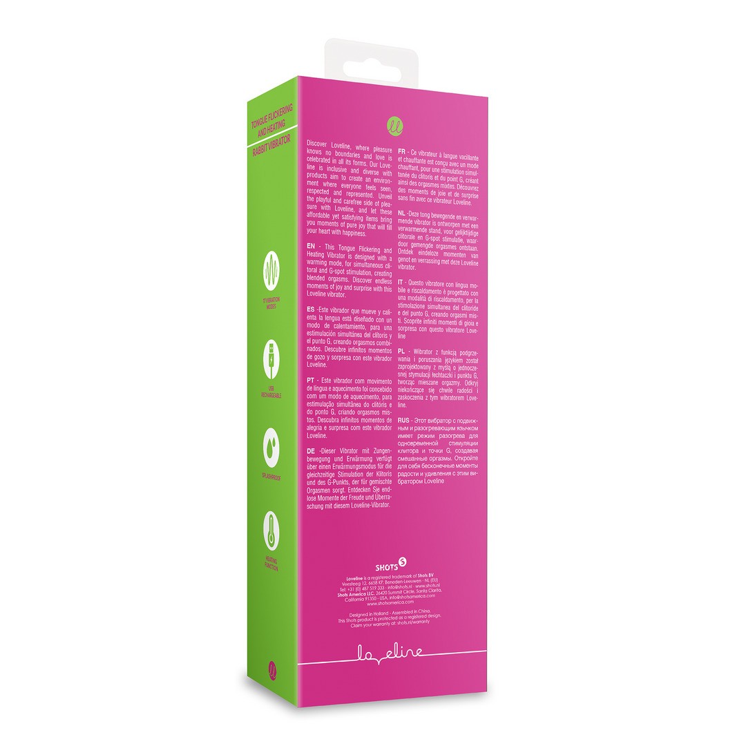 Rabbit-Vibrator mit Zungenspiel und Wärmefunktion Rosa