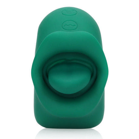 Klitoris-Vibrator mit Leck-Funktion Grün