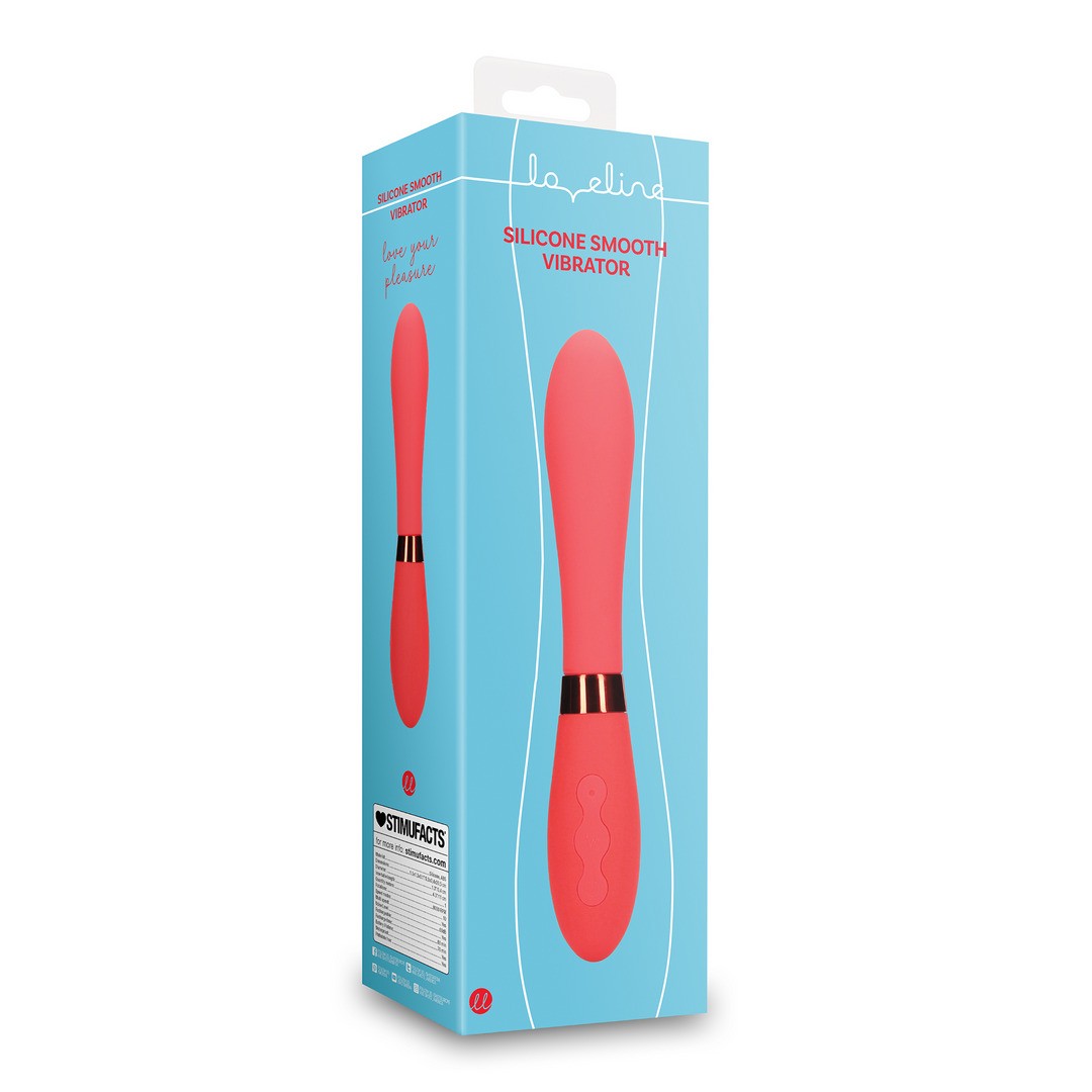 Vibrator aus Silikon glatt Rot