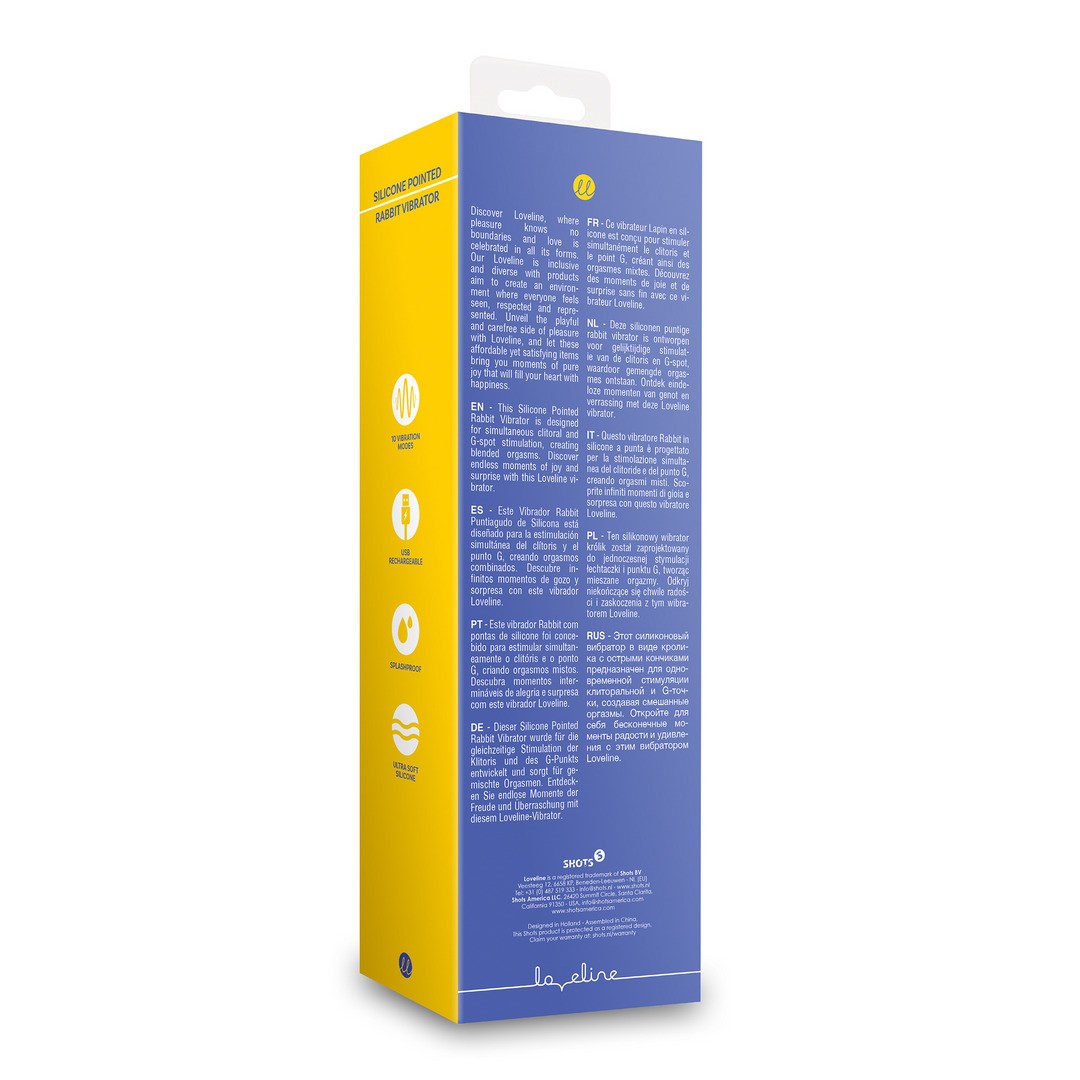 Rabbit-Vibrator aus Silikon spitz zulaufend