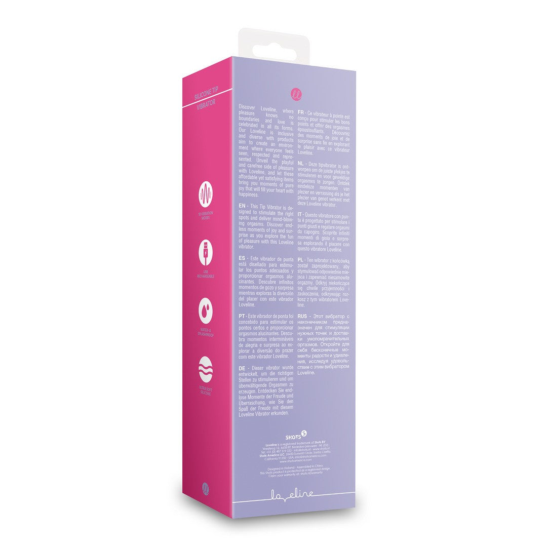 Vibrator aus Silikon mit stimulierender Spitze Lila