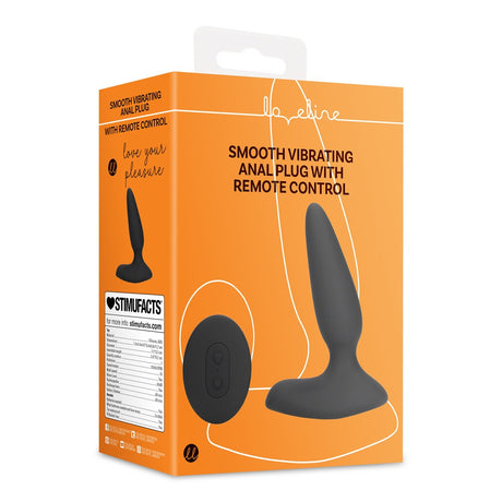 Analvibrator glatt mit Fernbedienung Schwarz