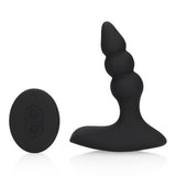 Analvibrator mit Perlen und Fernbedienung Schwarz