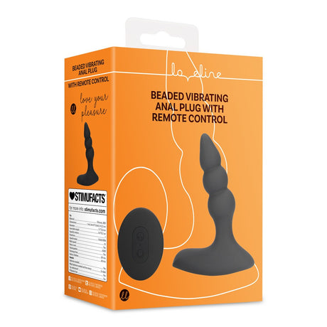 Analvibrator mit Perlen und Fernbedienung Schwarz