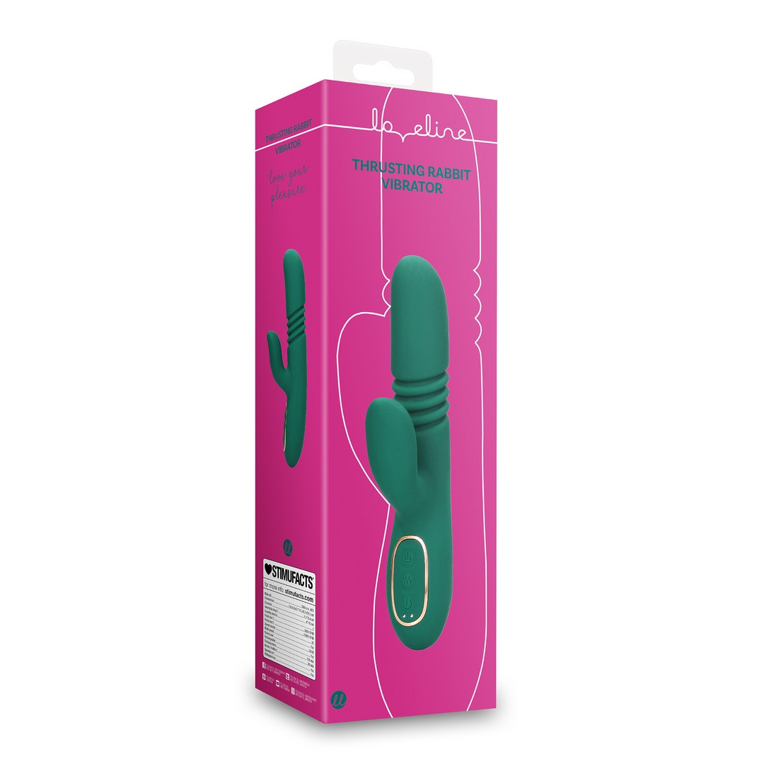 Rabbit-Vibrator mit Stoßfunktion Grün