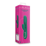 Rabbit-Vibrator mit Stoßfunktion Grün