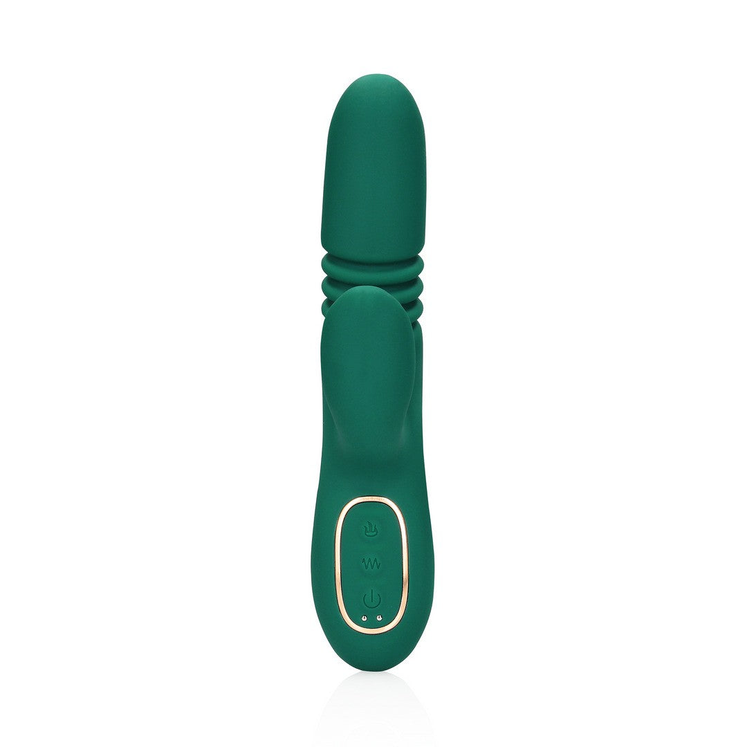 Rabbit-Vibrator mit Stoßfunktion Grün