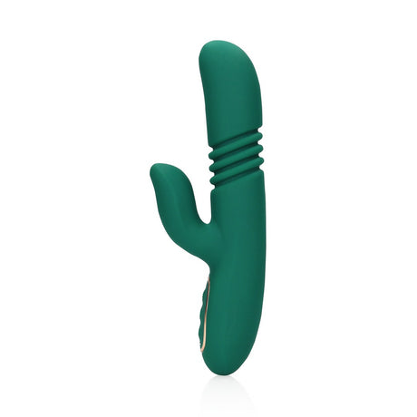 Rabbit-Vibrator mit Stoßfunktion Grün