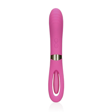 G-Punkt-Vibrator doppelseitig mit Flatterfunktion Rosa