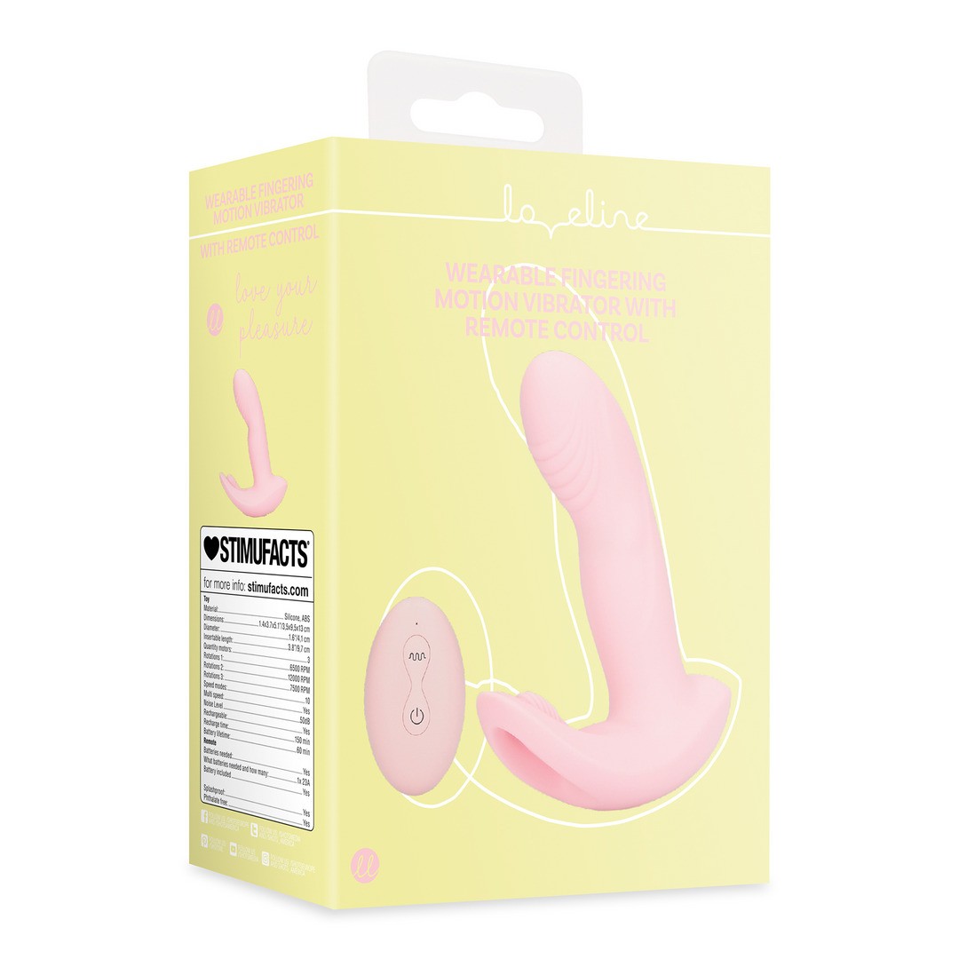 Vibrator tragbar mit Fingerbewegung und Fernbedienung Rosa