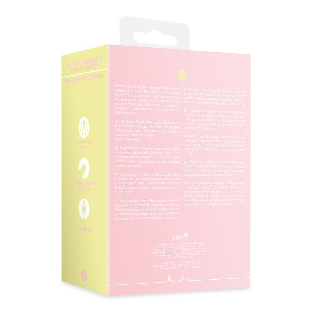 Vibrator tragbar mit Fingerbewegung und Fernbedienung Rosa