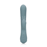 Rabbit-Vibrator mit Fingerbewegung Grau