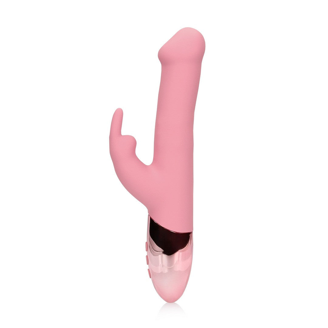 Rabbit-Vibrator mit rotierenden Perlen Rosa