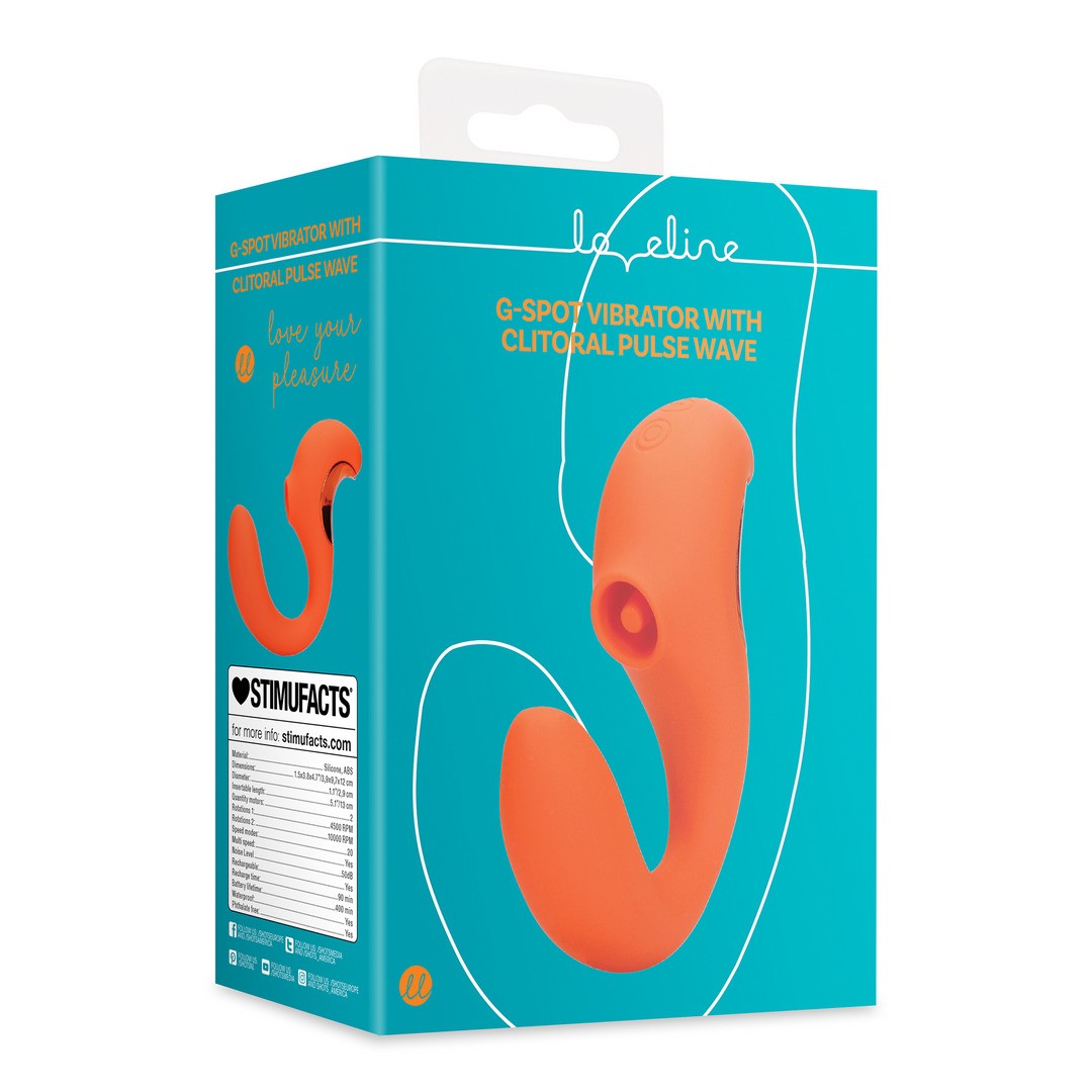 G-Punkt-Vibrator mit Klitoris-Pulswellen Orange