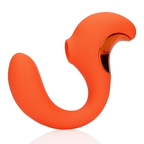 G-Punkt-Vibrator mit Klitoris-Pulswellen Orange
