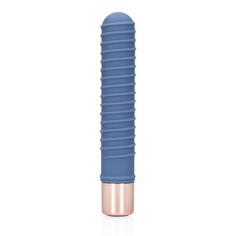 Mini-Vibrator gerippt Blau